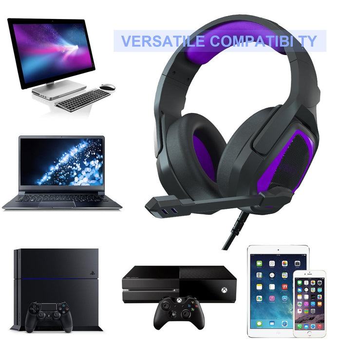 Retractable Mic Gaming Headset 3.5Mm Plug 2.2M Cable