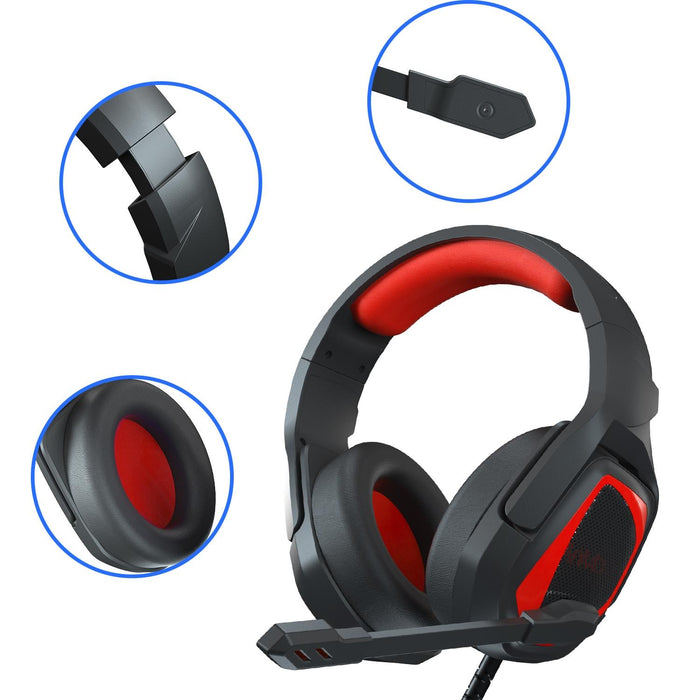 Retractable Mic Gaming Headset 3.5Mm Plug 2.2M Cable