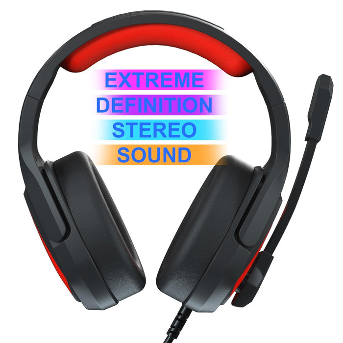 Retractable Mic Gaming Headset 3.5Mm Plug 2.2M Cable