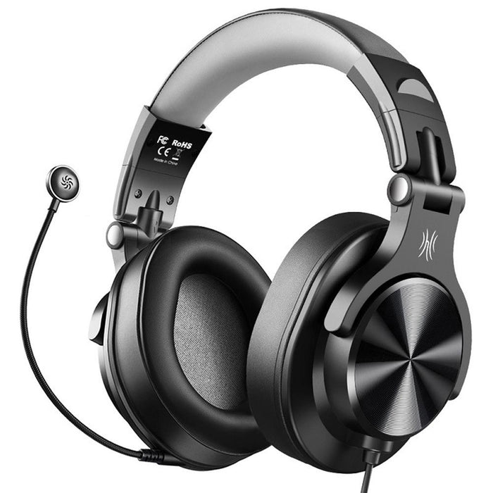 Head-Mounted Wired Headphone With Noise Reduction & Mic Black