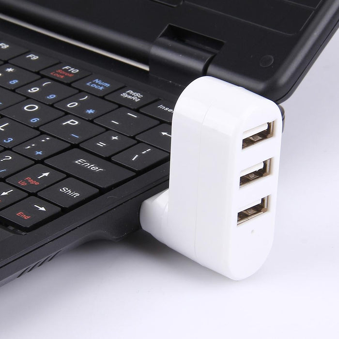 3-Port Usb 2.0 Hub With 180° Rotation