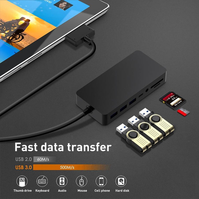 11-In-1 Rj45 / Usb 3.0 Hub For Surface Pro 5 / 6