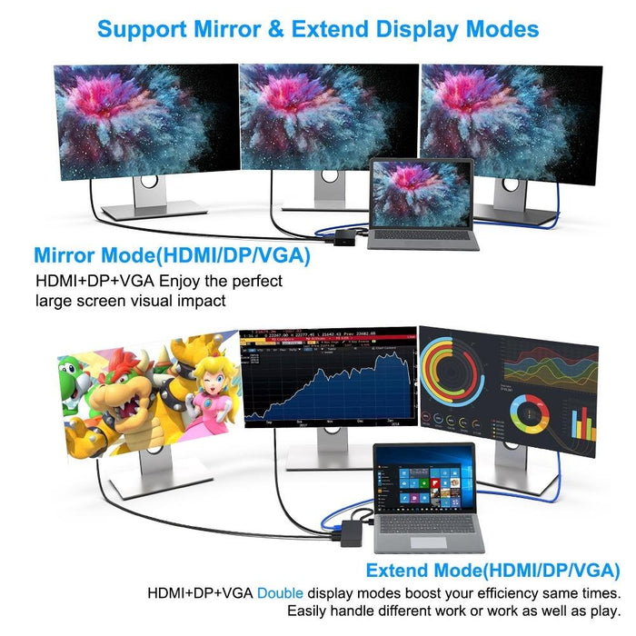 11-In-1 Usb 3.0 Hub Adapter With Rj45 For Surface Laptop 1 / 2