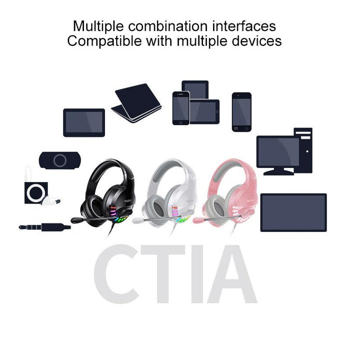 Usb Gaming Headset With Mic White