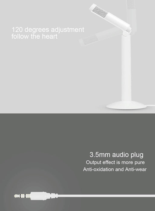 120° Rotating 3.5Mm Studio Microphone For Live Broadcast Ktv