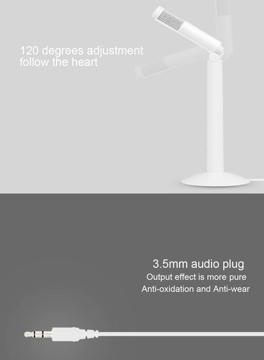 120° Rotating 3.5Mm Studio Microphone For Live Broadcast Ktv