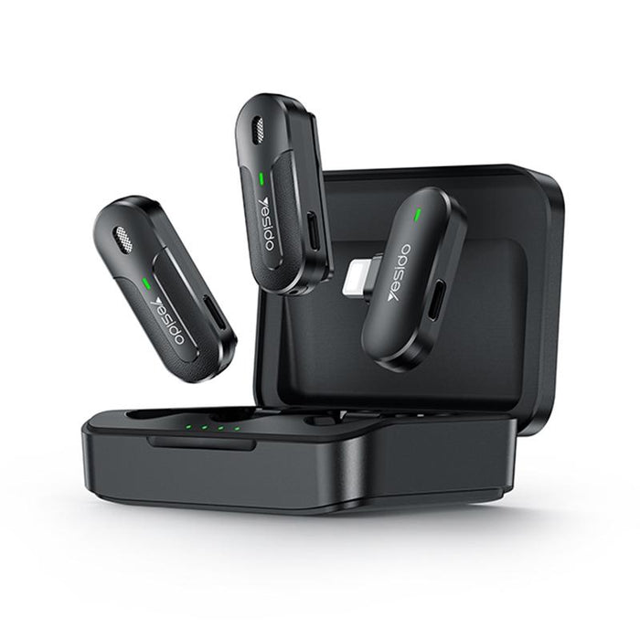 2-In-1 Wireless Lavalier Microphone With Charging Box