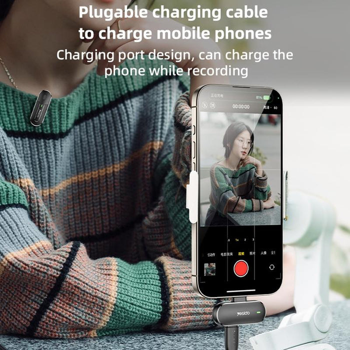 2-In-1 Wireless Lavalier Microphone With Charging Box