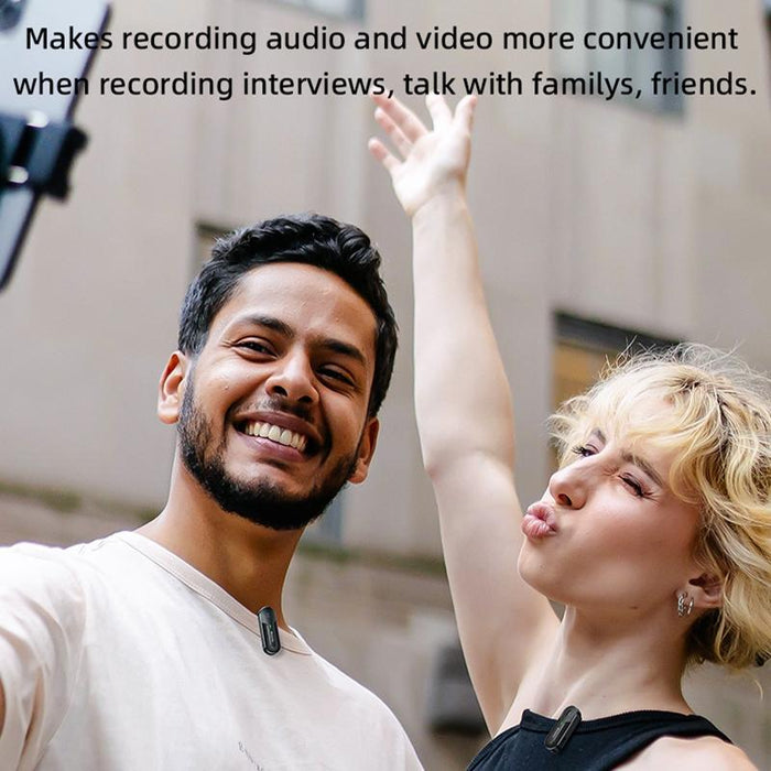 2-In-1 Wireless Lavalier Microphone With Charging Box