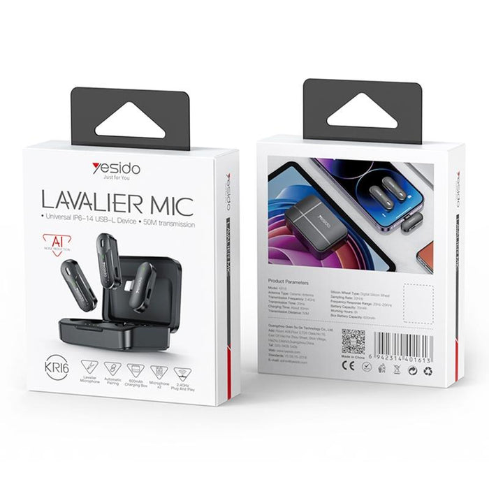 2-In-1 Wireless Lavalier Microphone With Charging Box