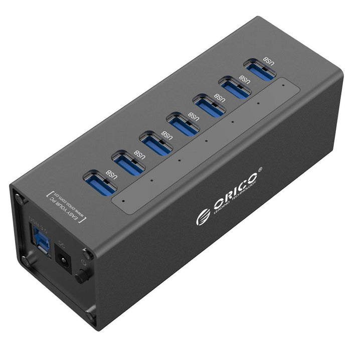 7-Port Aluminum Usb 3.0 Hub For Laptops