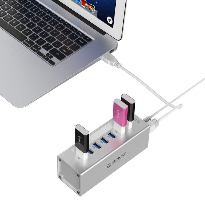 7-Port Aluminum Usb 3.0 Hub For Laptops