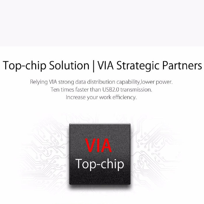 High Speed 7-Port Usb 3.0 Hub With Power Adapter