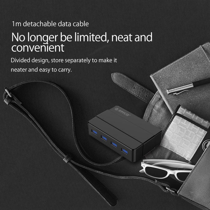 High Speed 4-Port Usb 3.0 Hub With 12V Adapter