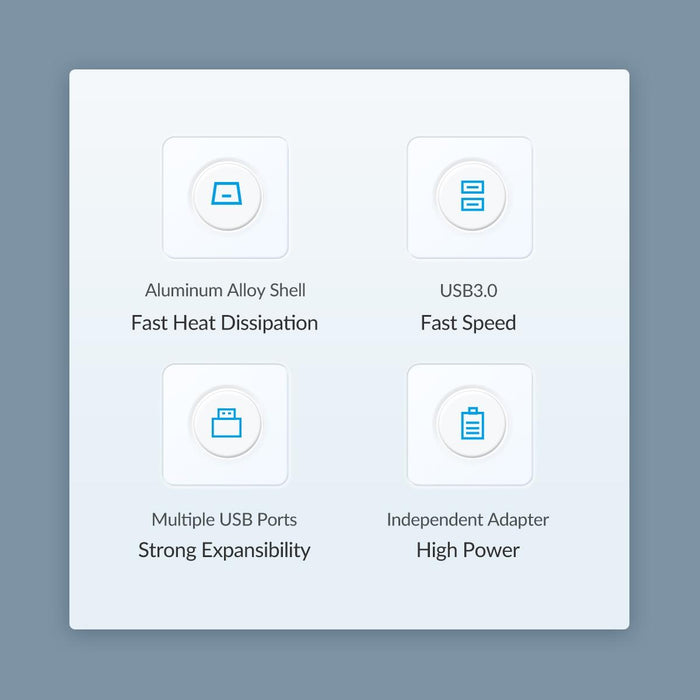 3-Port Usb 3.2 Hub With Card Reader Silver