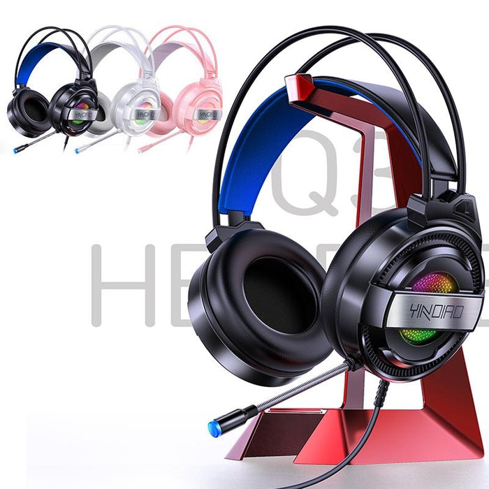Usb + Dual 3.5Mm Wired Gaming Headset With Mic & Rgb Light