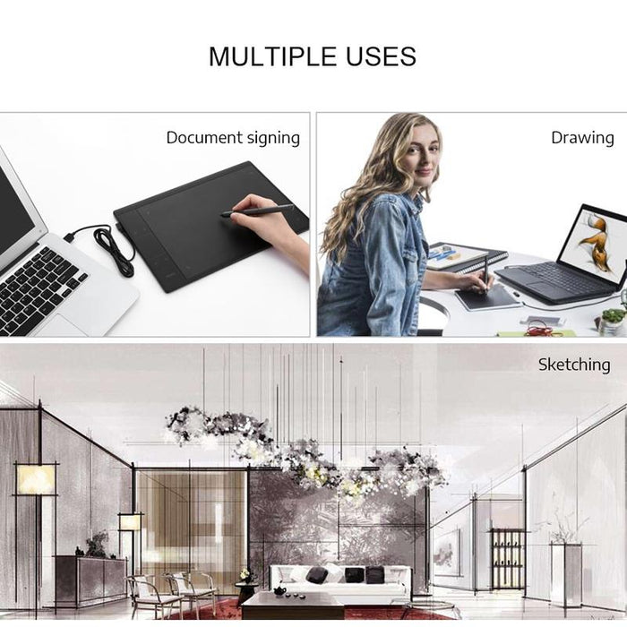 10X6 Inch Smart Touch Graphic Tablet With Type-C Interface