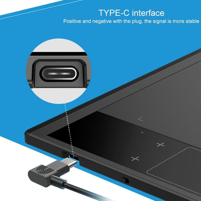 10X6 Inch Smart Touch Graphic Tablet With Type-C Interface