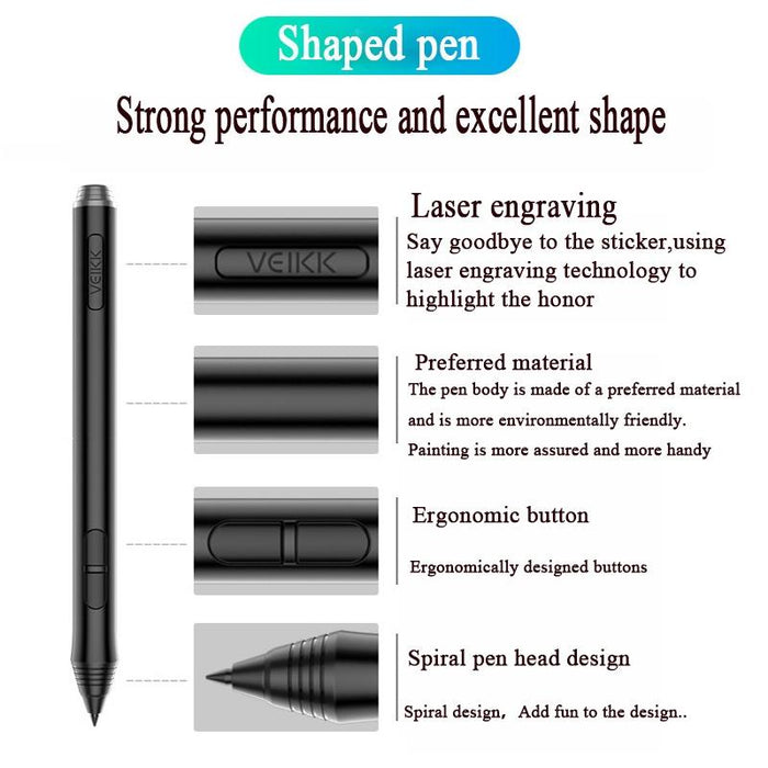 10X6 Inch Smart Touch Graphic Tablet With Type-C Interface