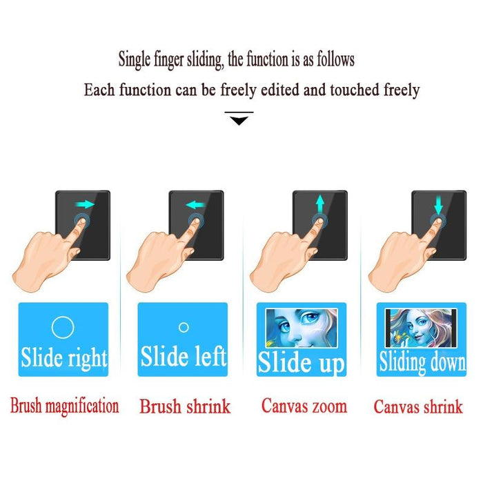 10X6 Inch Smart Touch Graphic Tablet With Type-C Interface