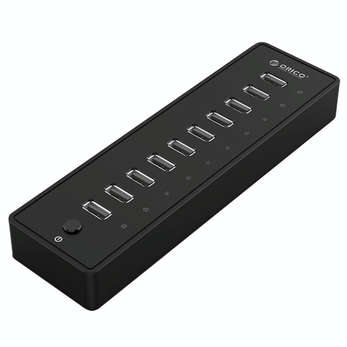 10-Port Usb 2.0 Hub With Led Indicator & 1M Cable
