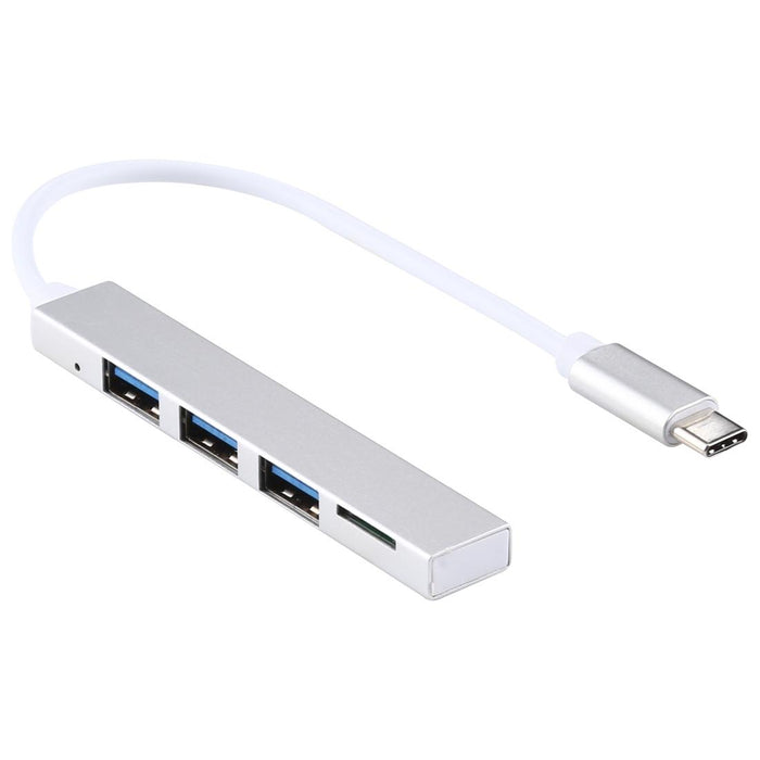 3-Port Usb-C Hub Adapter Silver