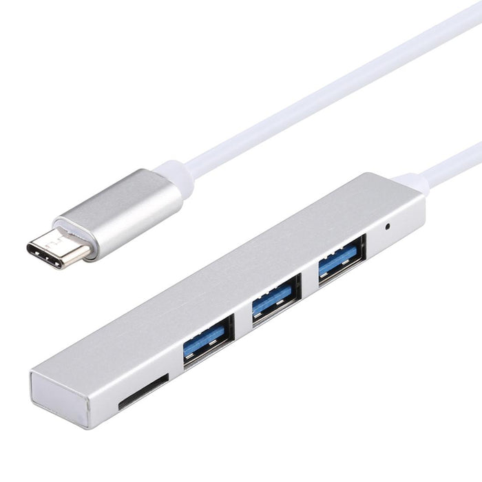 3-Port Usb-C Hub Adapter Silver