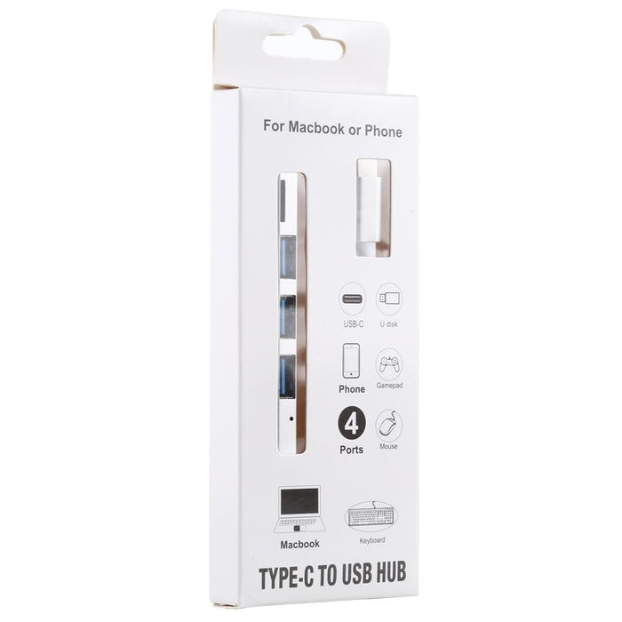 3-Port Usb-C Hub Adapter Silver