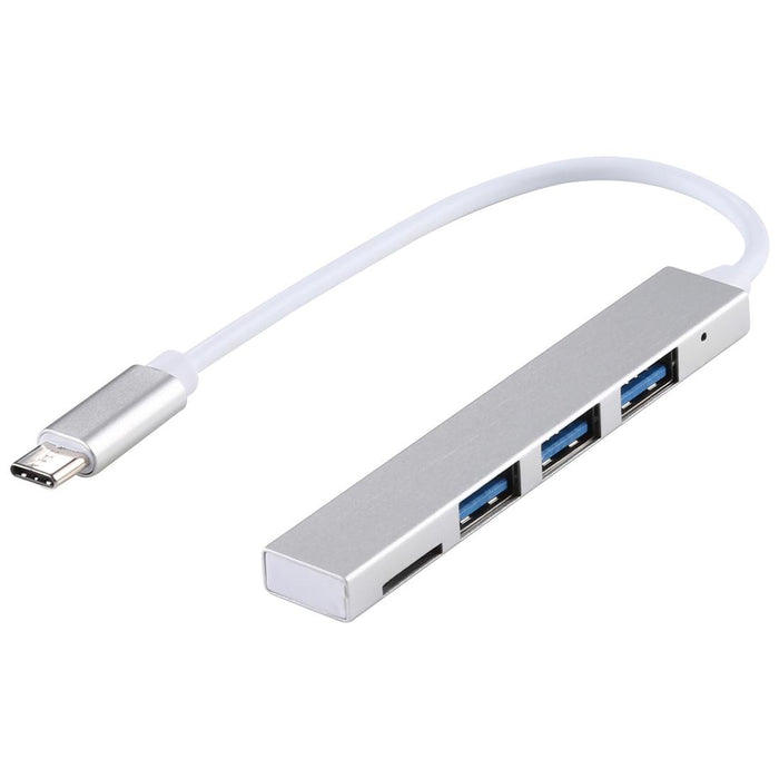 3-Port Usb-C Hub Adapter Silver