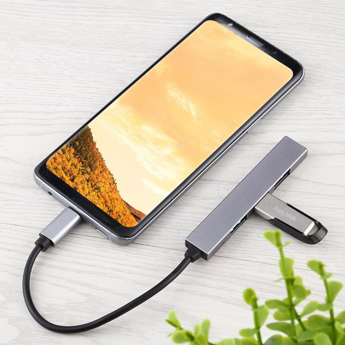 4-Port Usb-C Hub Adapter With Usb 3.0