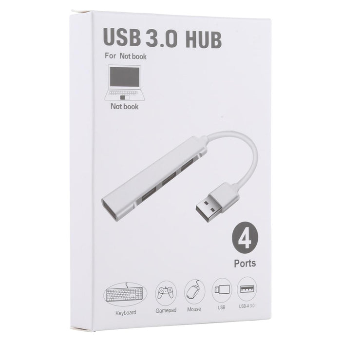 Aluminum Usb 3.0 + 2.0 Hub Adapter Silver