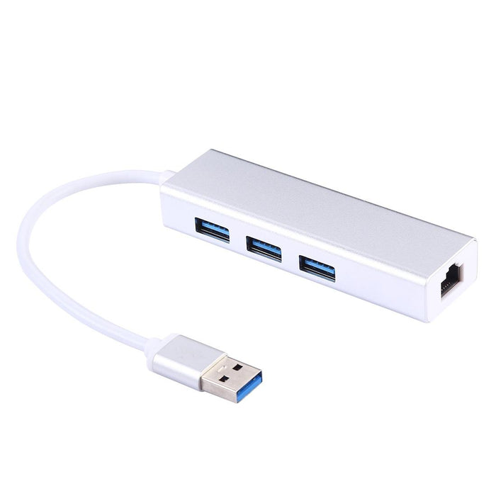 3-Port Usb3.0 Hub + Gigabit Ethernet Adapter