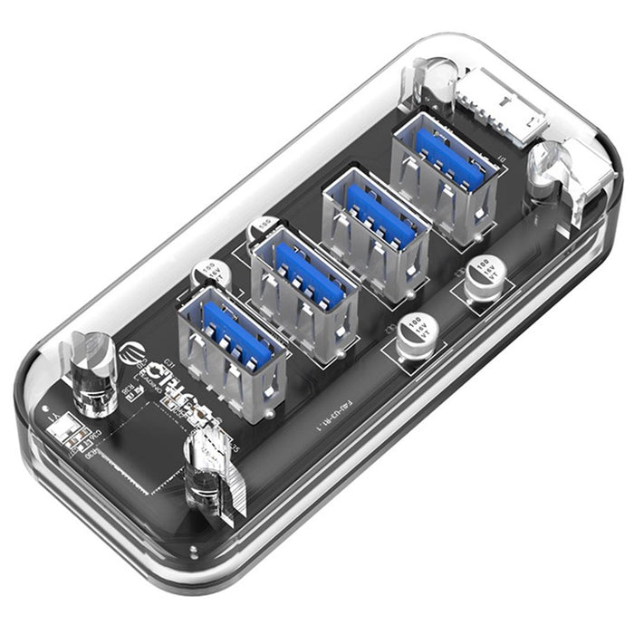 4-Port Usb 3.0 Desktop Hub With Blue Led