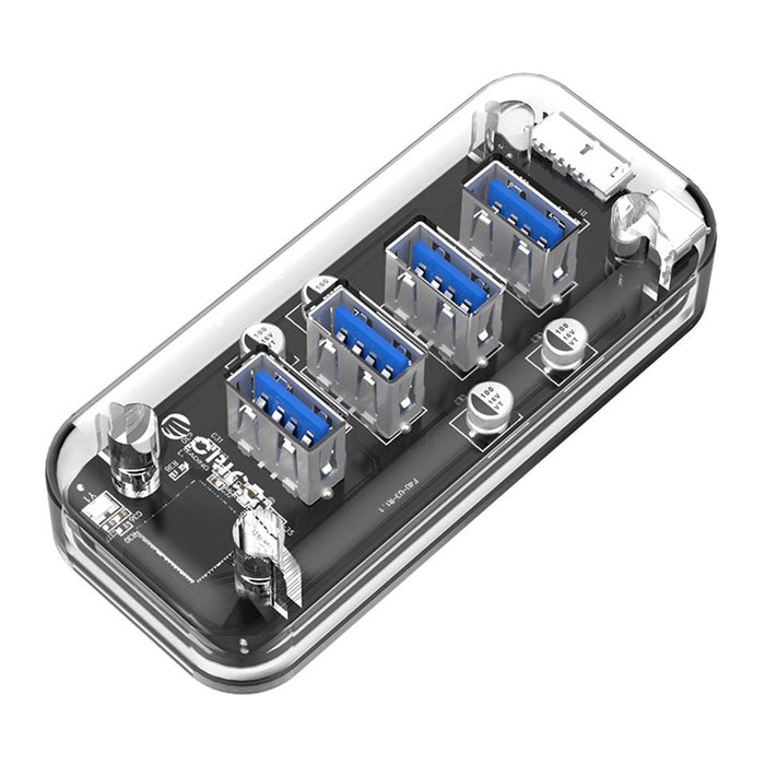 4-Port Usb 3.0 Desktop Hub With Blue Led