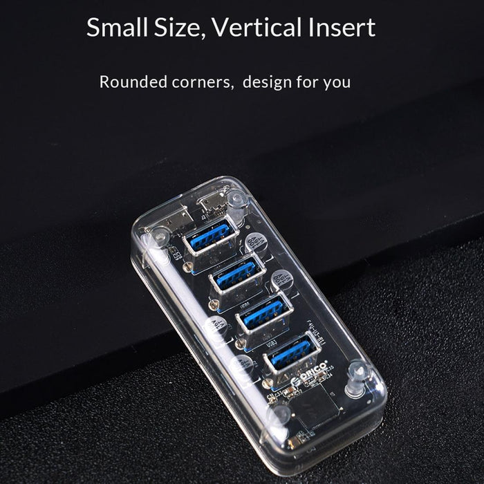 4-Port Usb 3.0 Desktop Hub With Blue Led