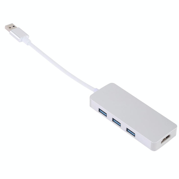 3-In-1 Usb 3.0 + Hdmi Adapter Silver