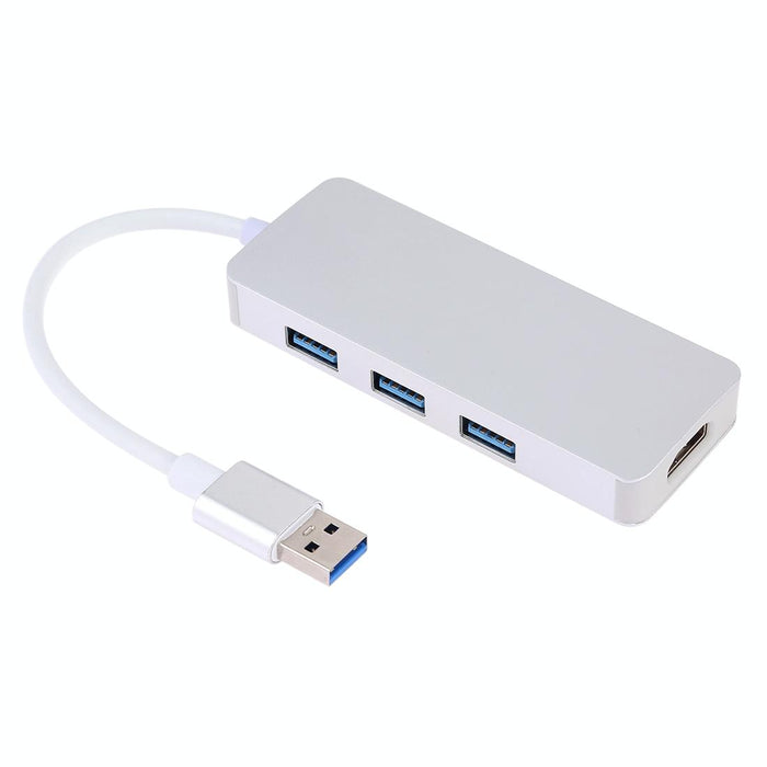 3-In-1 Usb 3.0 + Hdmi Adapter Silver
