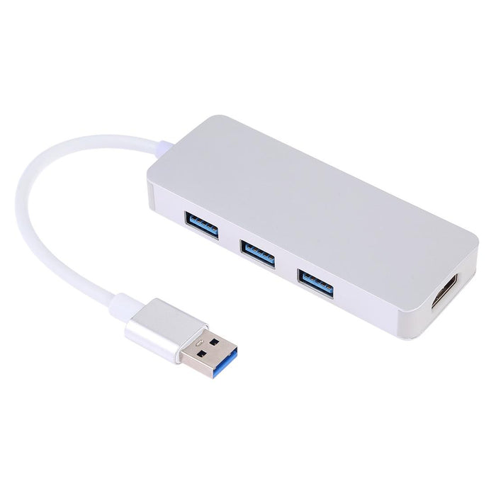 3-In-1 Usb 3.0 + Hdmi Adapter Silver