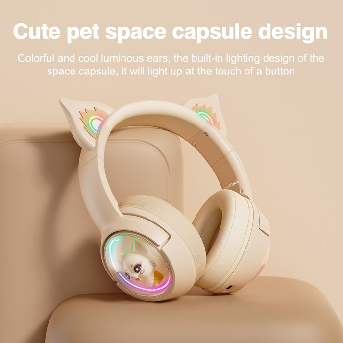 Wireless Cat Ear Bluetooth Headset Usb-C