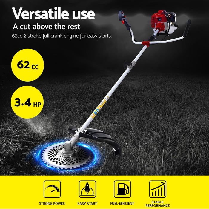 Pole Chainsaw 5In1 Petrol Circular Saw Hedge Trimmer Cutter Whipper Snipper
