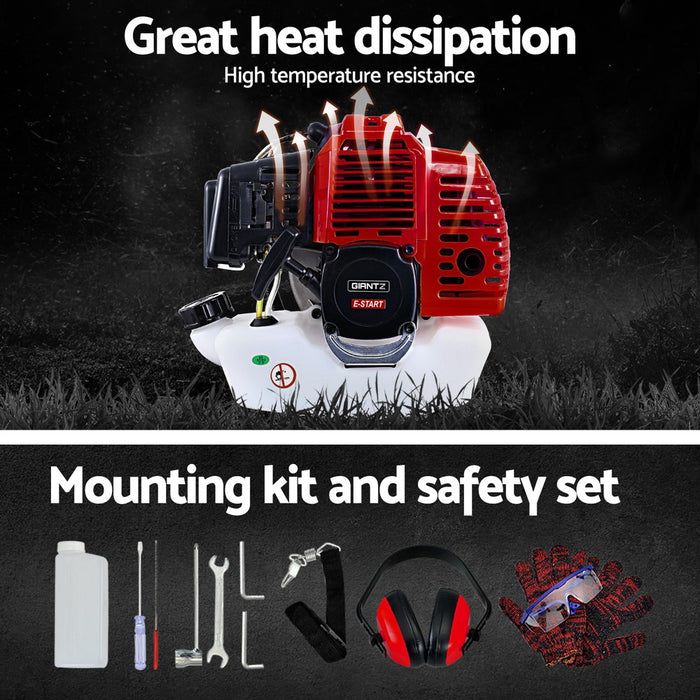 Pole Chainsaw 5In1 Petrol Circular Saw Hedge Trimmer Cutter Whipper Snipper