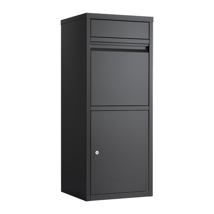 Parcel Letterbox Drop Box Package Mailbox Black