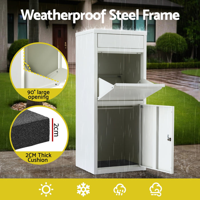 Parcel Letterbox Drop Box Package White