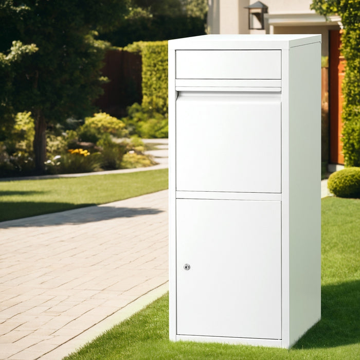 Parcel Letterbox Drop Box Package White