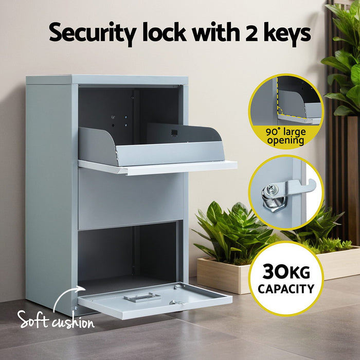 Parcel Letterbox Drop Box Package Grey