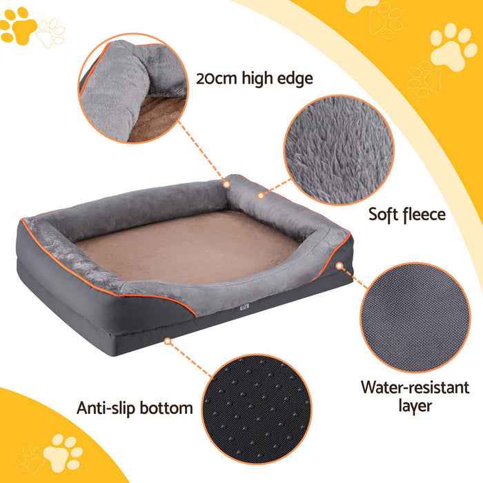 Pet Bed Orthopedic Washable Dog Bed Plush Fleece Sofa Cushion Mat