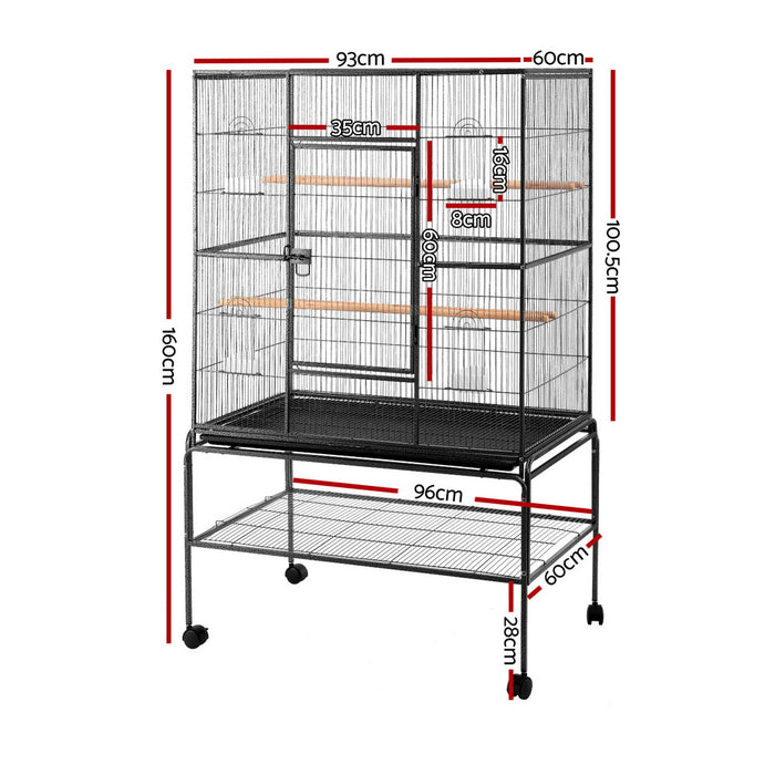 160Cm Bird Cage With Removable Tray And wheels