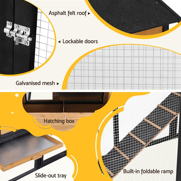 Durable Spacious Wooden Chicken Coop