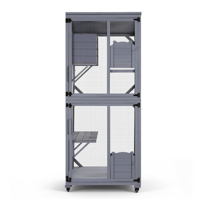 Cat House Wooden 180Cm Rabbit Hutch Pet Condo Small Dog Enclosure Cage