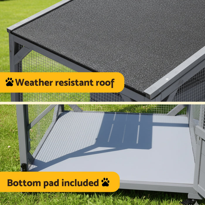 Cat House Wooden 180Cm Rabbit Hutch Pet Condo Small Dog Enclosure Cage